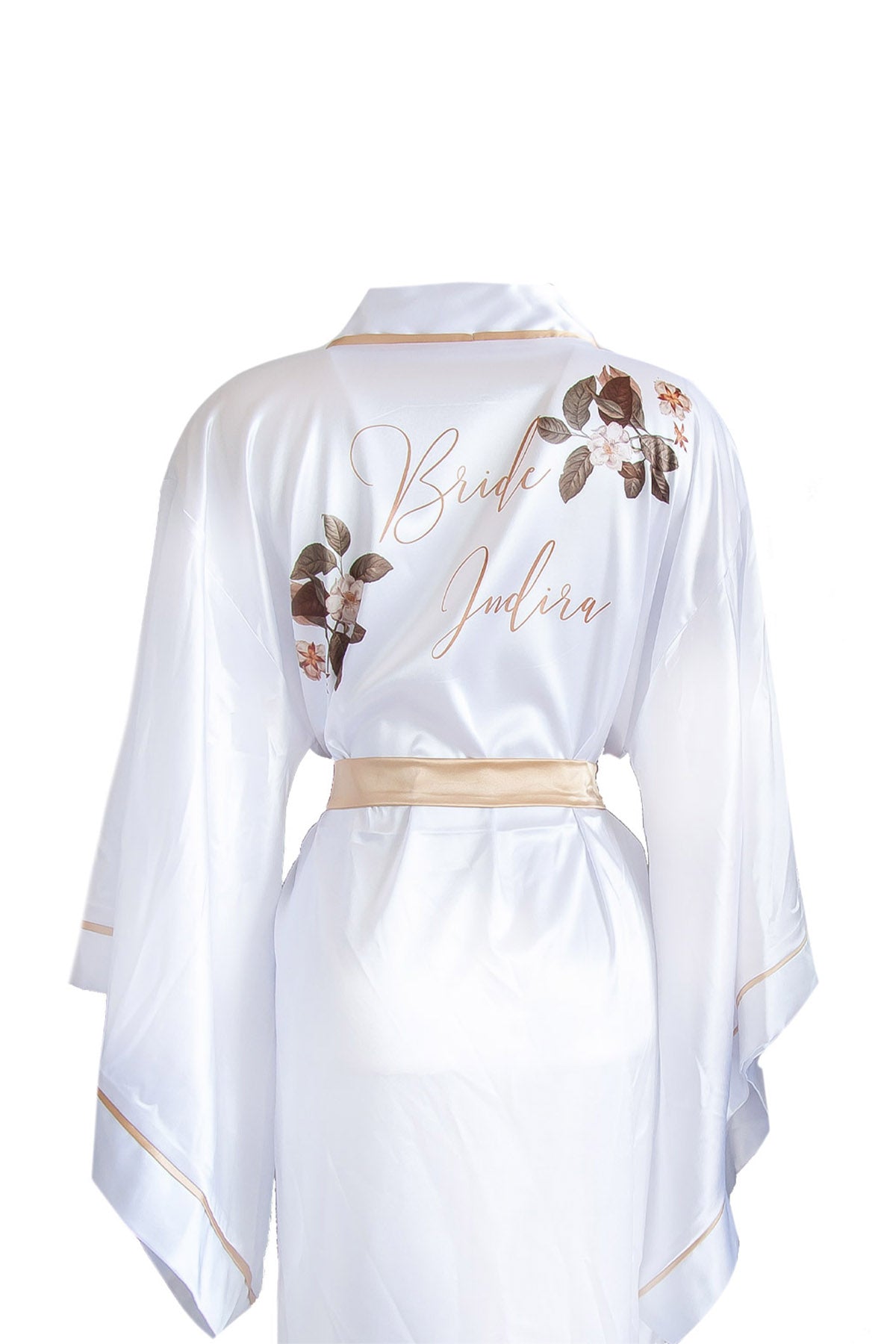 BEYAZ YARASA KOL GOLD BİYELİ KİMONO