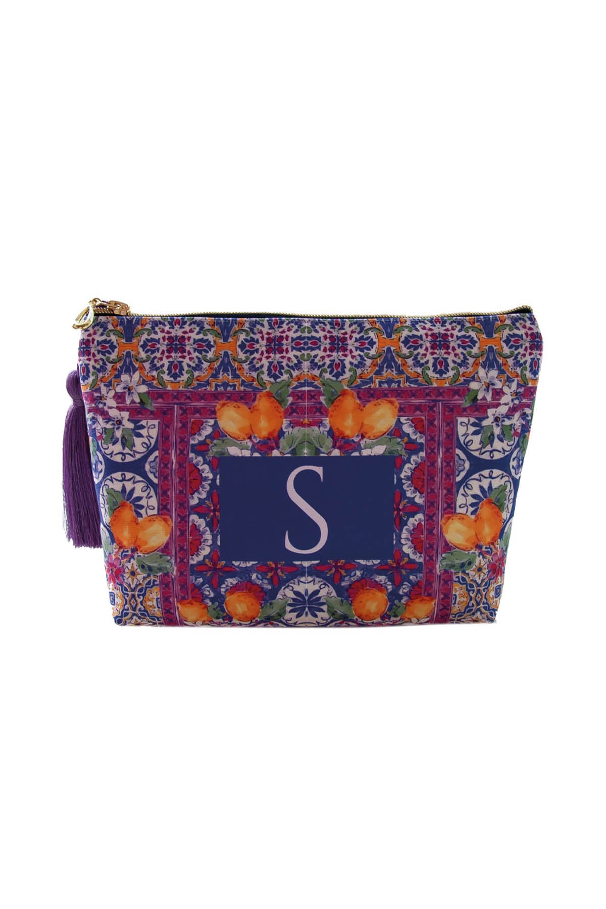 LİMON DESENLİ CLUTCH ÇANTA