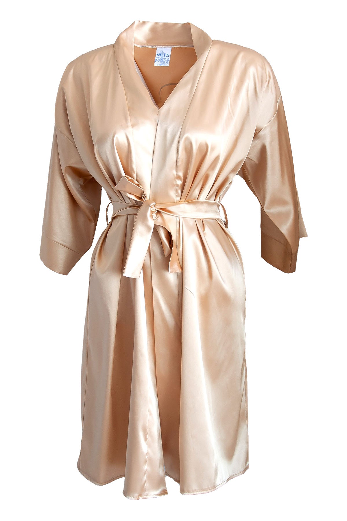 GOLD COLOR PLAIN ARM KIMONO