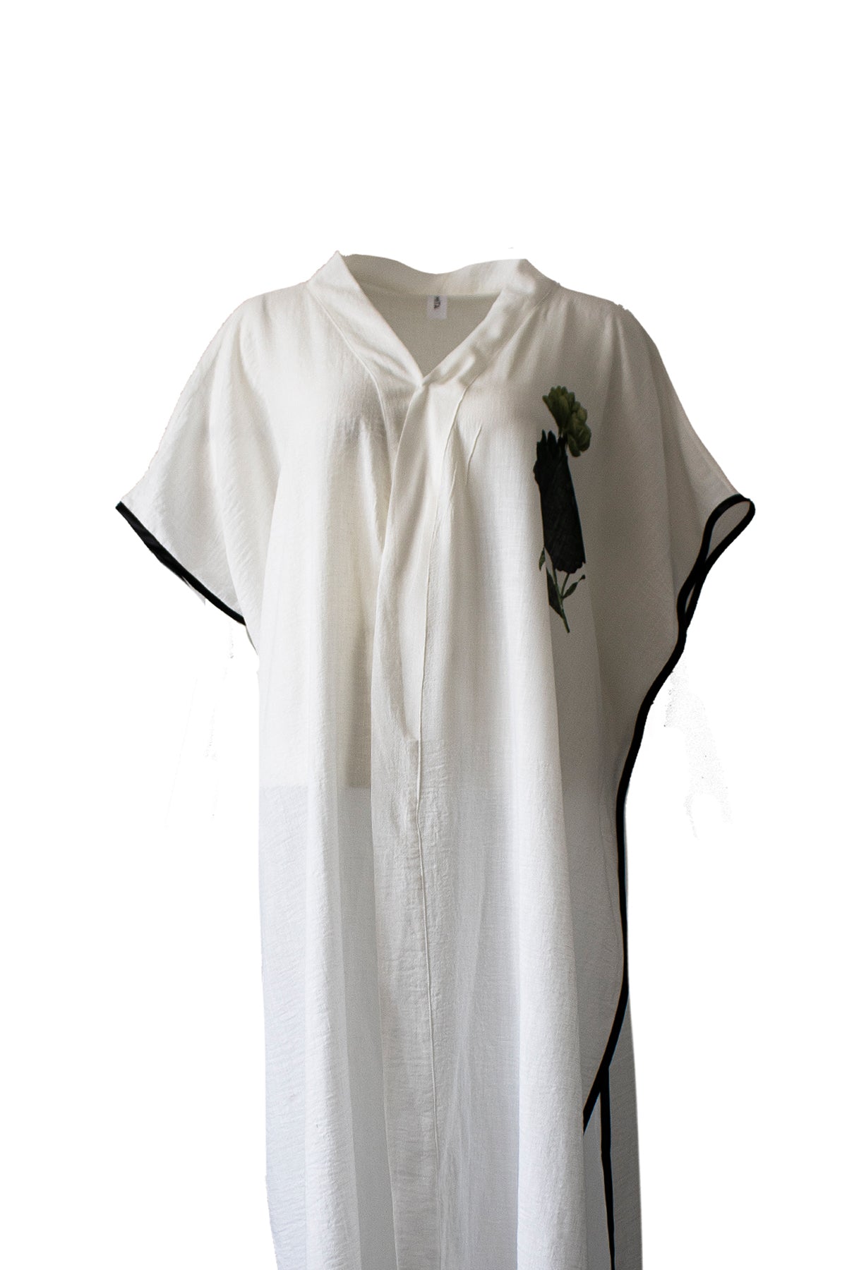 HAM KETEN SİYAH BİYELİ ABAYA