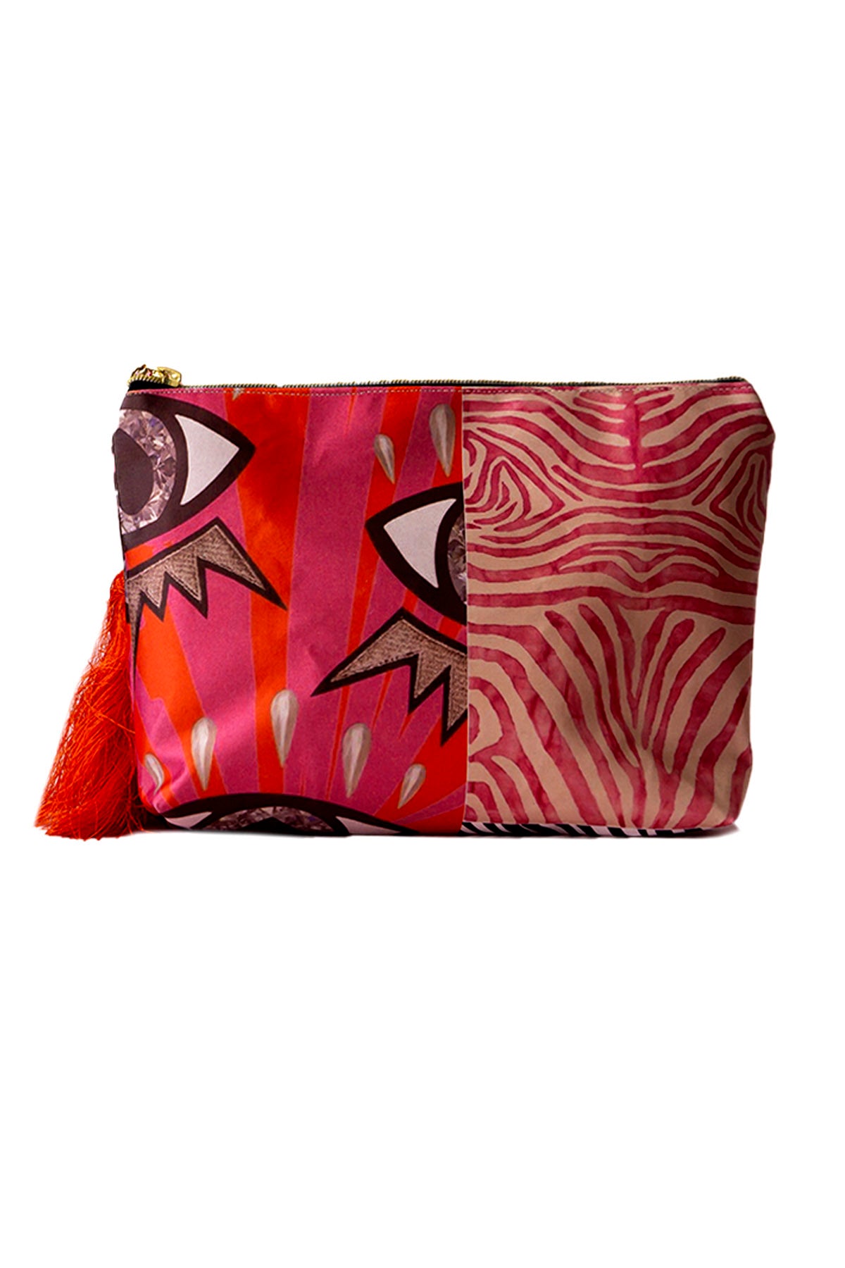 ZEBRA DESENLİ CLUTCH ÇANTA