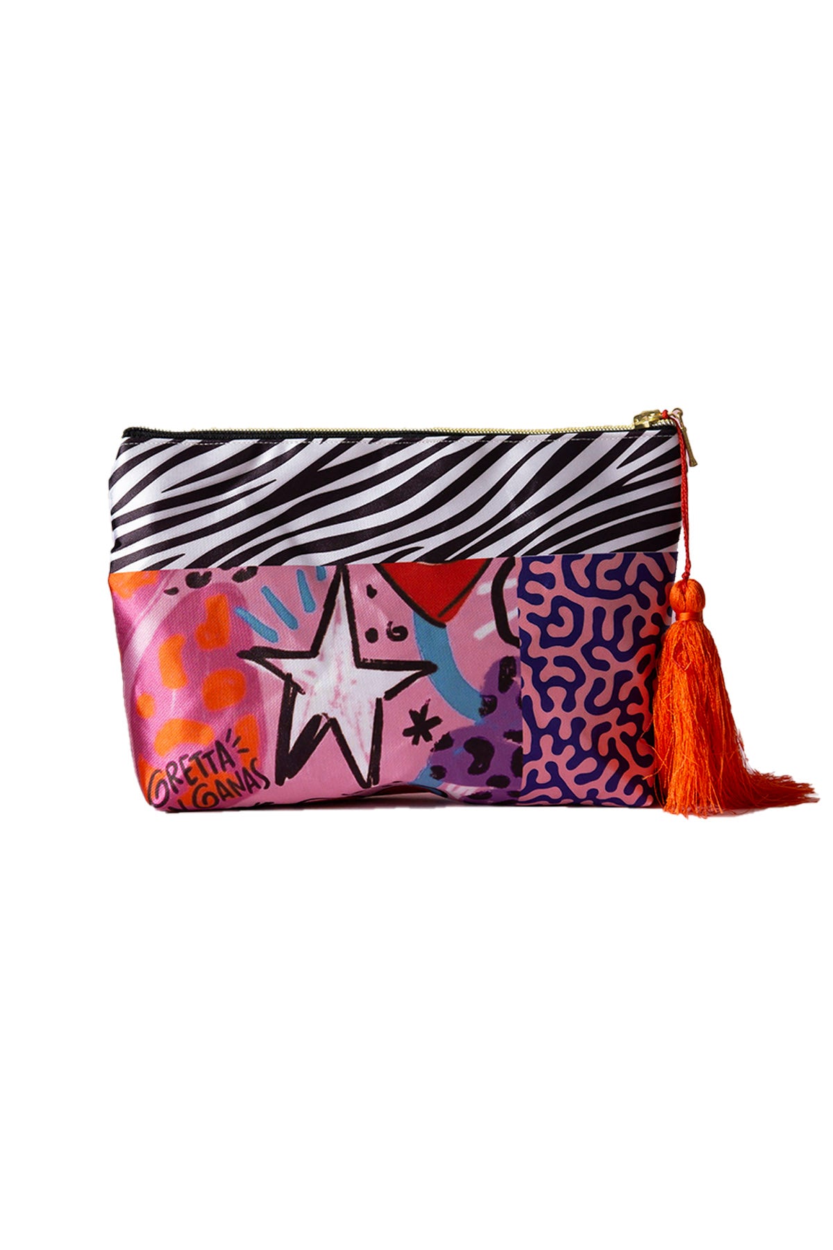 POP ART DESENLİ CLUTCH ÇANTA