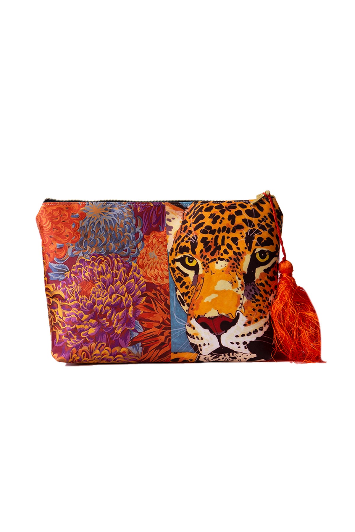 CLUTCH BAG WITH TIGER-PATTERN