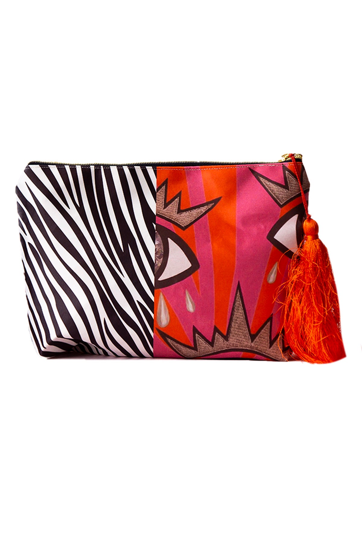 ZEBRA DESENLİ CLUTCH ÇANTA