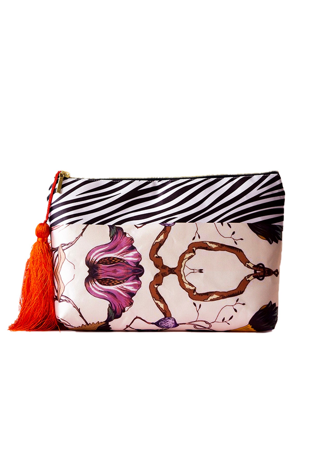 ÇİÇEK DESENLİ CLUTCH ÇANTA