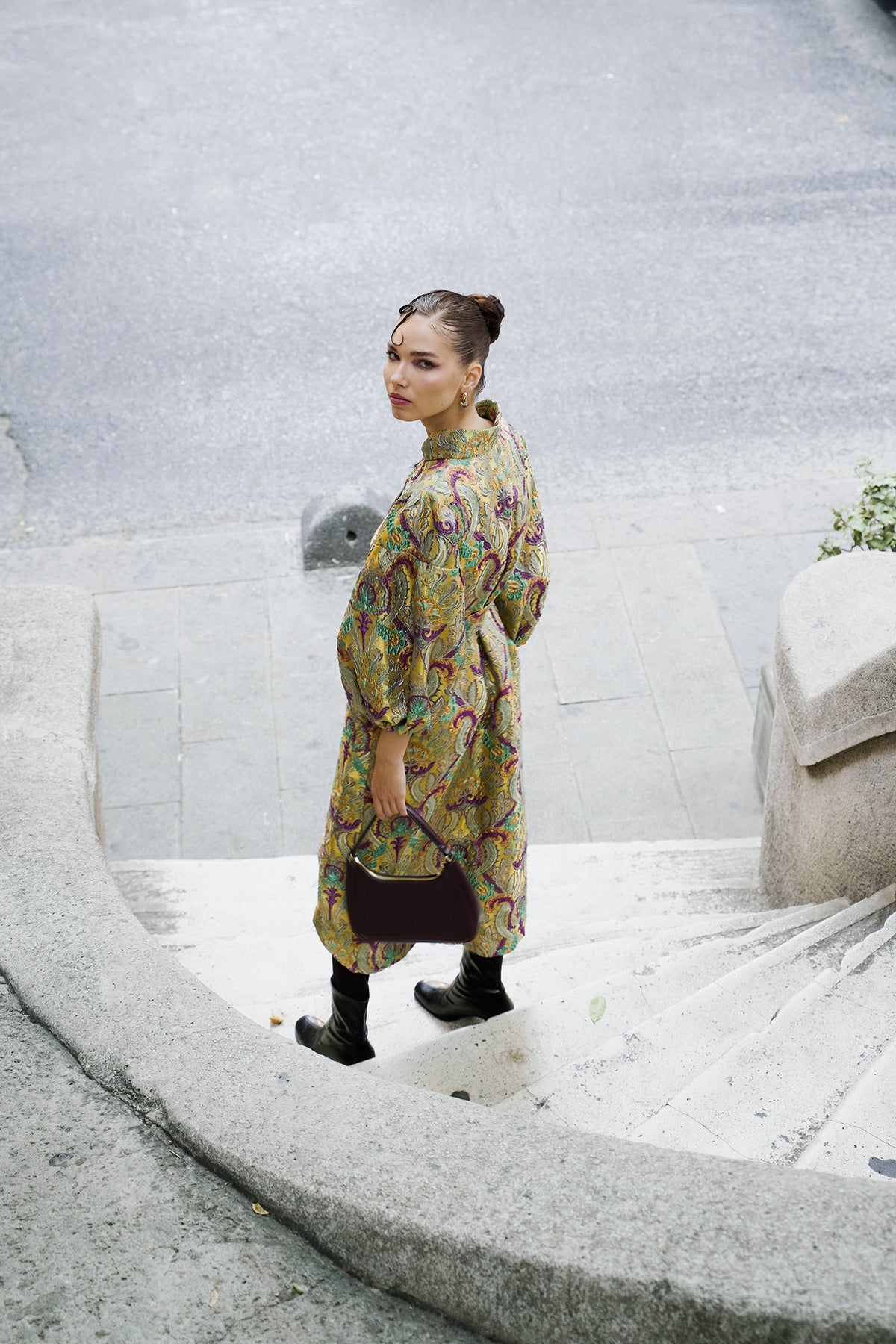BROKAR KUMAŞ BALON KOL KİMONO KAFTAN