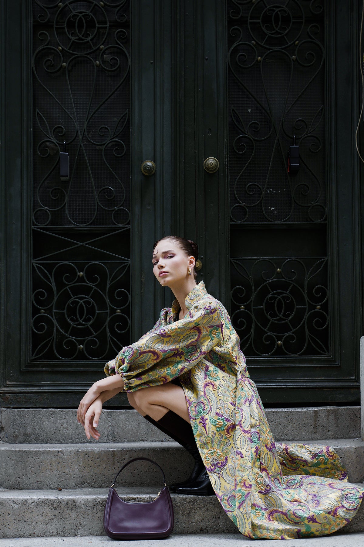 BROKAR KUMAŞ BALON KOL KİMONO KAFTAN