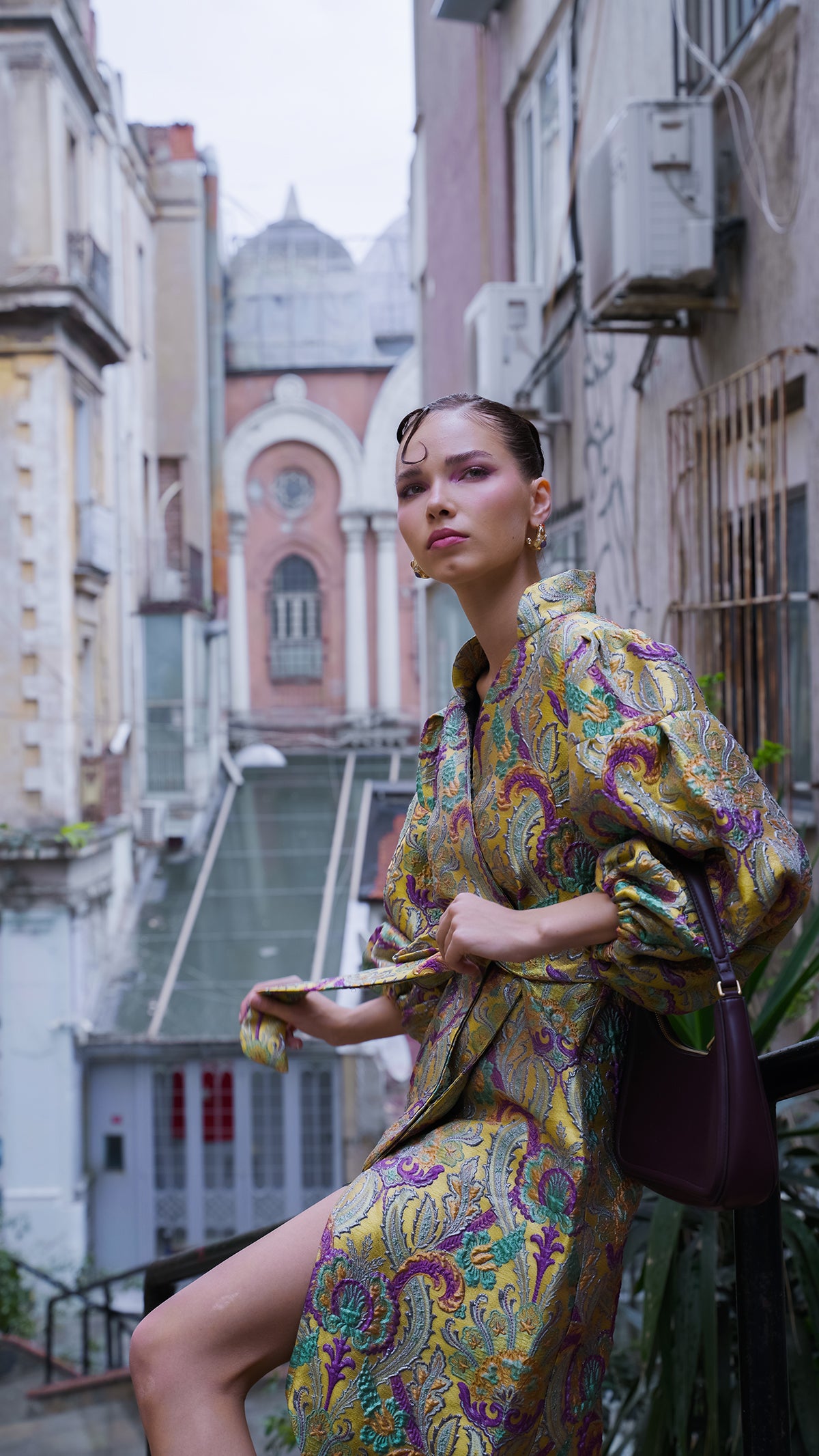 BROKAR KUMAŞ BALON KOL KİMONO KAFTAN