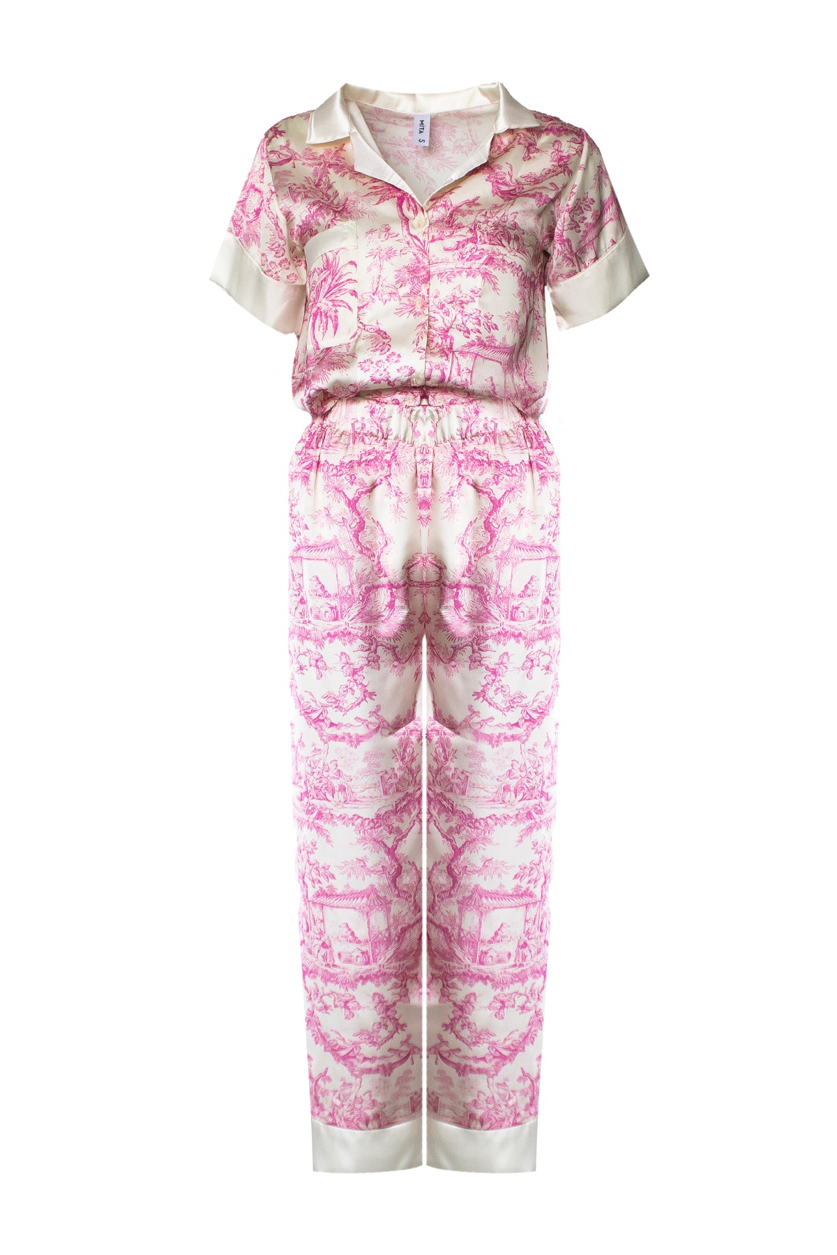 SHIRTLY PIJAMA TEAM WITH PINK-PATTERN