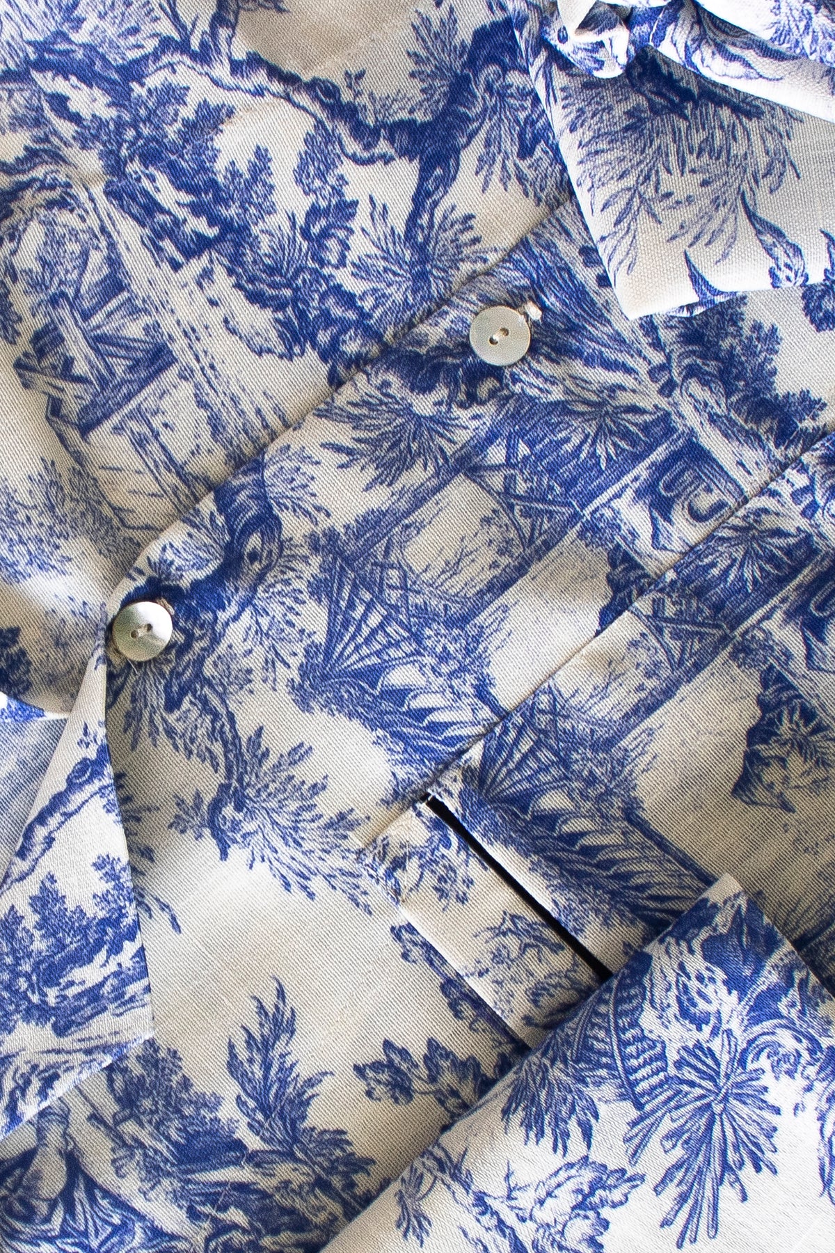 BLUE-PATTERNED LACIVERT LINE SHORTLY SHORTLY PIJAMA TEAM