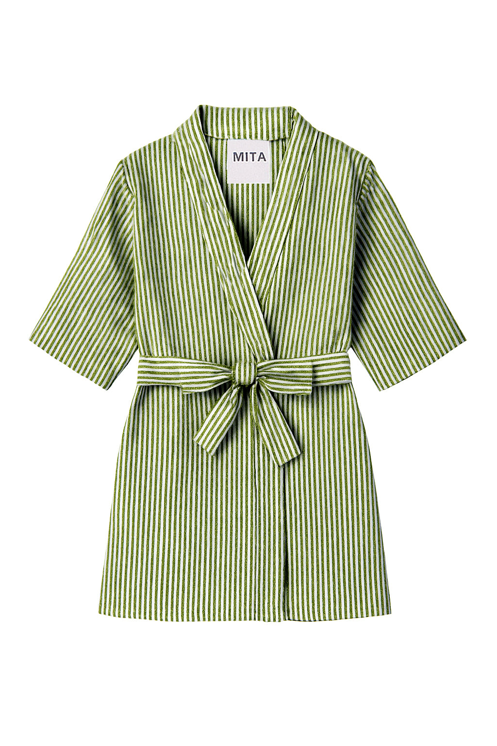 YEŞİL ÇİZGİLİ ÇOCUK KİMONOSU