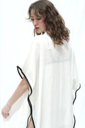 HAM KETEN SİYAH BİYELİ ABAYA