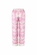 PEMBE SATEN DESENLİ PİJAMA ALTI