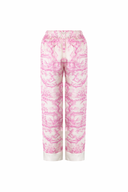 PEMBE DESENLİ SATEN PANTOLON