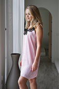 PUDRA FRANSIZ DANTELLİ SATEN GECELİK
