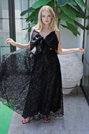 SİYAH ORGANZE CROP-ETEK TAKIM