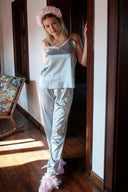 GRİ SATEN ÜÇLÜ SET