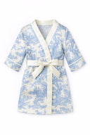 MAVİ DESENLİ SATEN ÇOCUK SABAHLIĞI