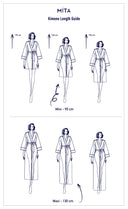 GÜL KURUSU YARASA KOL SİYAH BİYELİ KİMONO