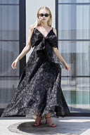 SİYAH ORGANZE CROP-ETEK TAKIM