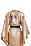 GOLD YARASA KOL SİYAH BİYELİ KİMONO