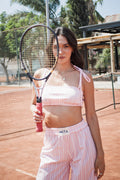 PEMBE ÇİZGİLİ POPLİN BRALET-PANTOLON TAKIM