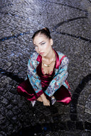 BROKAR KUMAŞ KİMONO-PANTOLON TAKIM