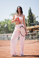 PEMBE ÇİZGİLİ POPLİN BRALET-PANTOLON TAKIM