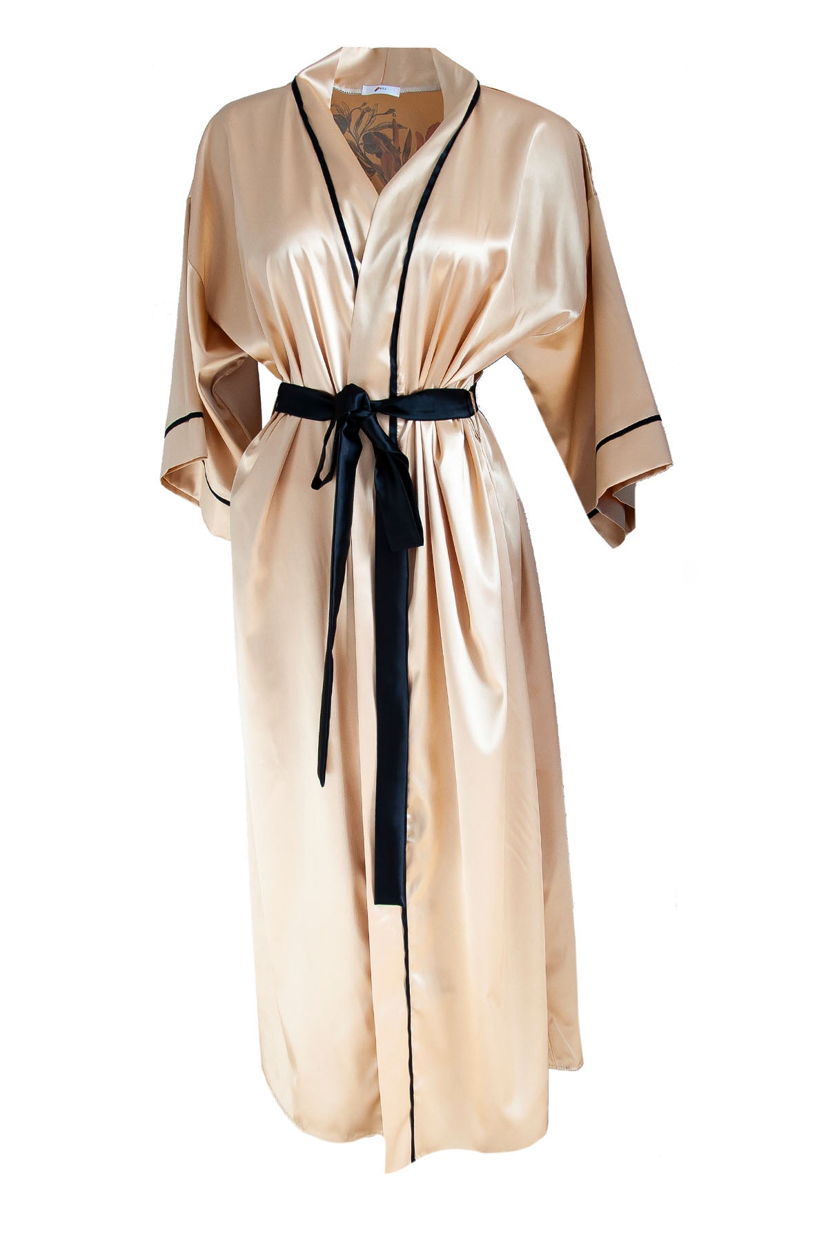 GOLD COLOR ARM BLACK BIOUS KIMONO