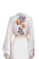 EKRU YARASA KOL GOLD BİYELİ KİMONO