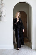 SİYAH ORGANZE YARASA KOL KİMONO