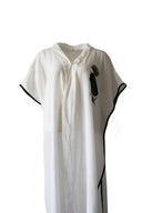 HAM KETEN SİYAH BİYELİ ABAYA