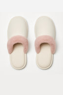 PUDRA PELUŞLU BEYAZ HAVLU TERLİK