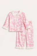 PEMBE DESENLİ SATEN ÇOCUK PİJAMASI