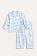 MAVİ DESENLİ SATEN ÇOCUK PİJAMASI