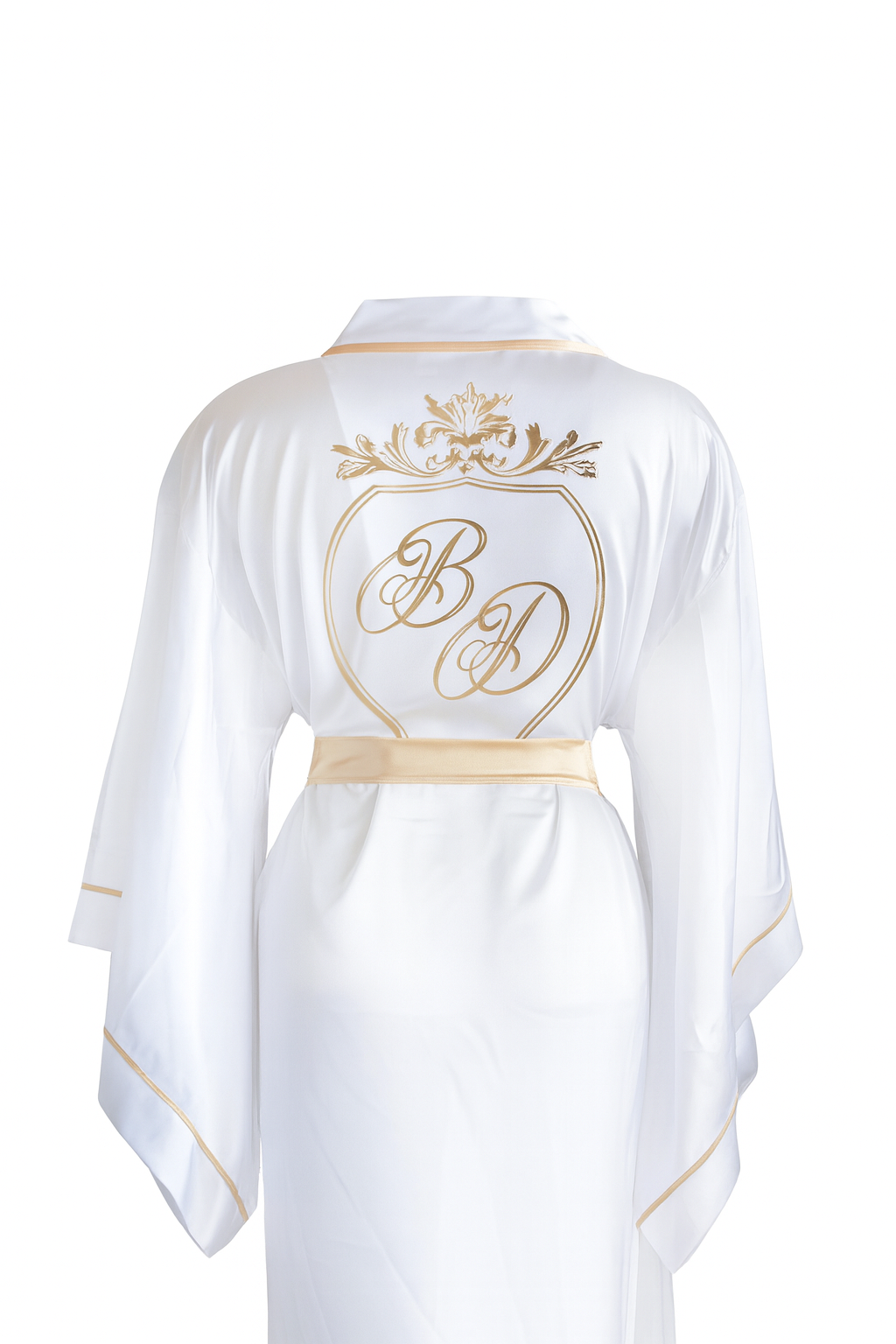 BEYAZ YARASA KOL GOLD BİYELİ KİMONO