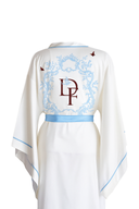 BEYAZ YARASA KOL MAVİ BİYELİ KİMONO