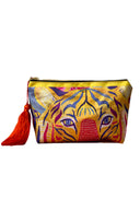 RENKLİ KAPLAN DESENLİ CLUTCH ÇANTA