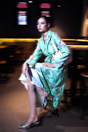 BROKAR KUMAŞ TRANSPARAN CEKET KİMONO