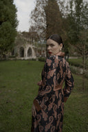 KADİFE DÜZ KOL DESENLİ KİMONO