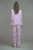 PEMBE KADİFE GÖMLEKLİ PİJAMA TAKIMI