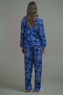 LACİVERT KADİFE GÖMLEKLİ PİJAMA TAKIMI