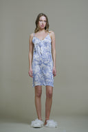 MAVİ DESENLİ İPEKSİ SATEN GECELİK