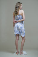 MAVİ DESENLİ İPEKSİ SATEN GECELİK