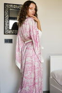 PEMBE İKİLİ ANNE-BEBEK KİMONO SETİ