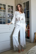 WHITE FRENCH DANCED SHIRT PIJAMA TEAM