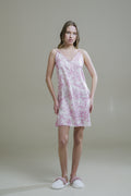 PEMBE DESENLİ İPEKSİ SATEN GECELİK