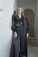 SİYAH ORGANZE ÜÇLÜ SET