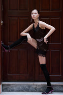 ACI KAHVE SATEN ASKILI-ŞORTLU TAKIM