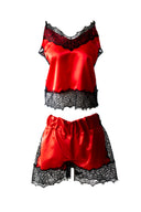 5'li Kırmızı Sevgililer Günü Pijama Seti